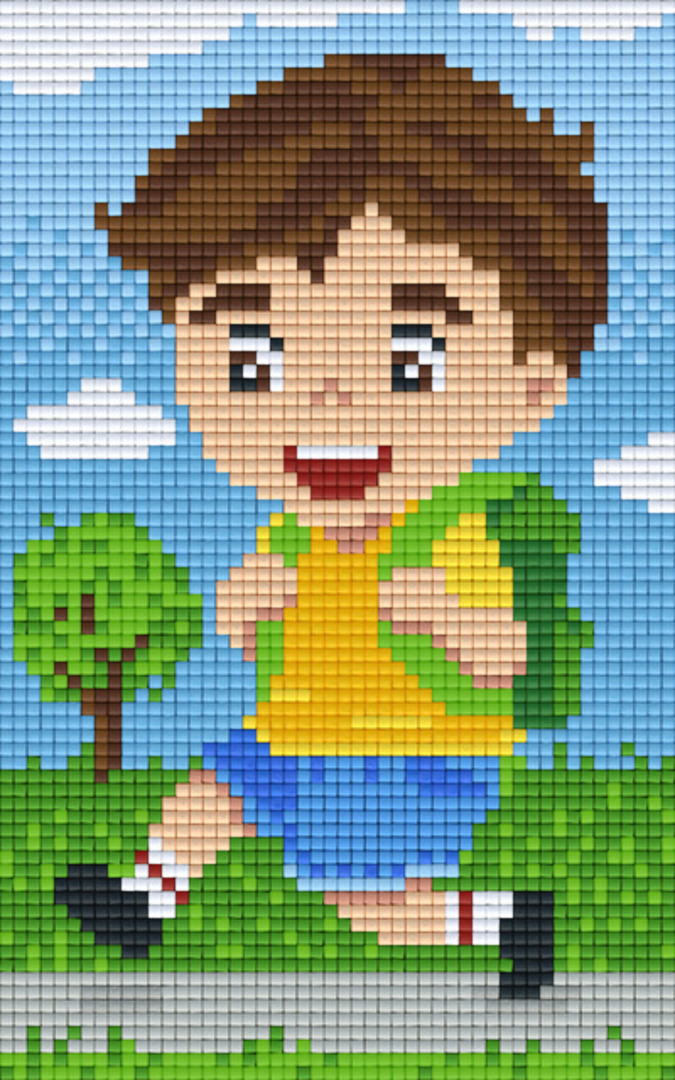 School Boy Two [2] Baseplate PixelHobby Mini-mosaic Art Kit image 0